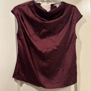 H&M Rich Burgundy Cowl Neck Blouse